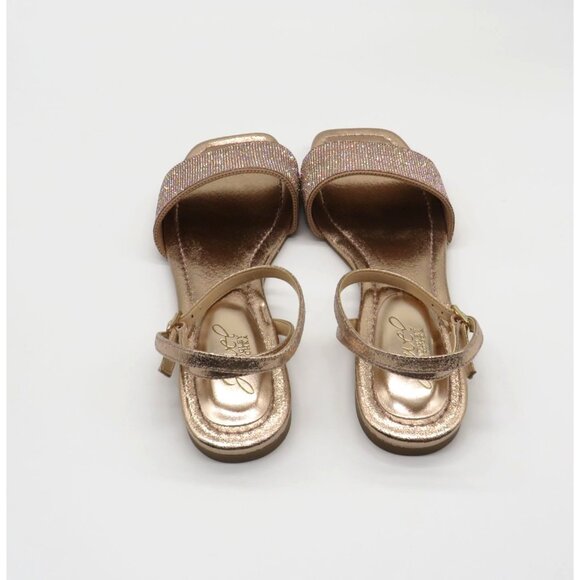 Jewel By Badgley Mischka Womens Rose Gold Sandals With Rhinestone Strap 7.5 NEW - Picture 3 of 5